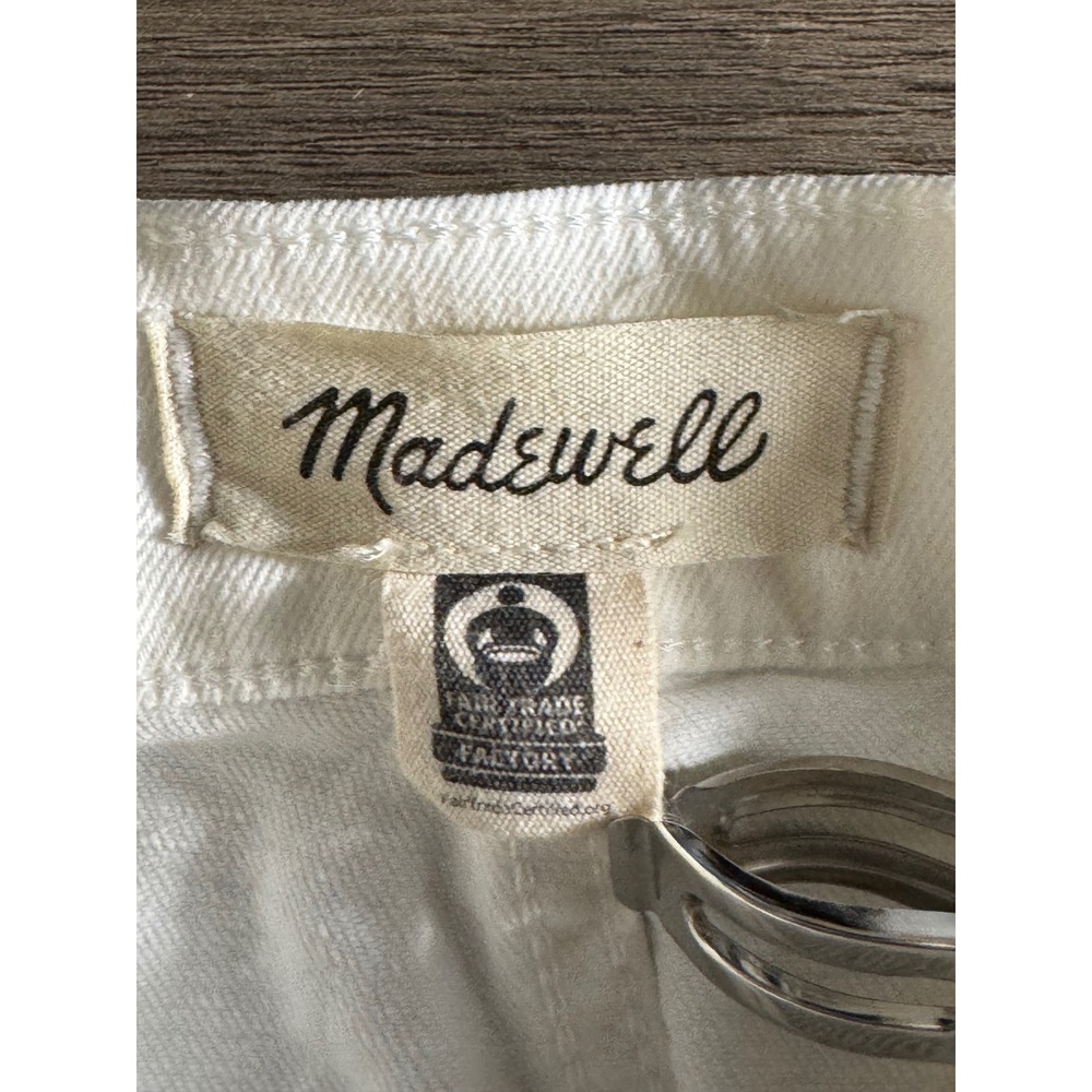Madewell Emmett Wide-Leg Pants White High Rise Denim Trousers Size 27 - Picture 6 of 12